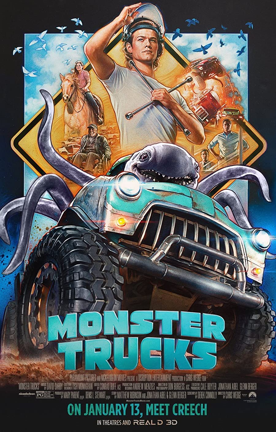 دانلود دوبله فارسی فیلم Monster Trucks 2016